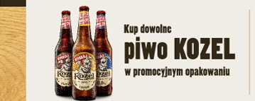 Kup dowolne piwo KOZEL w promocyjnym opakowaniu